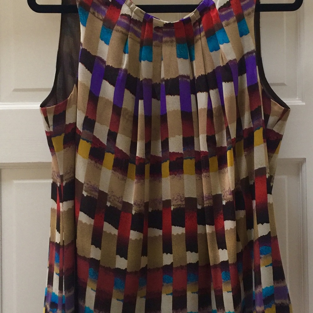 Chaus chiffon tank, size 14 colorful, beautiful